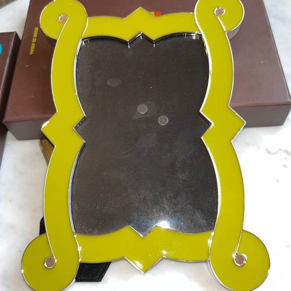 Jonathan Adler French Curve green enamel and polished nickel picture frame - Picture 12 of 15